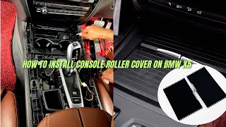 How to install console roller cover on bmw x5  Center Console Roller Blind Cover Bmw x5  AT [upl. by Lysander]