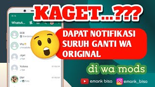 whatsapp mods sekarang muncul notifikasi segera beralih ke whatsapp resmi ini solusinya [upl. by Ahseat]