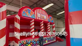 New Arrival Large Booth Tent Inflatable Carnival 4 in 1 Interactive Sports Game [upl. by Gaynor]