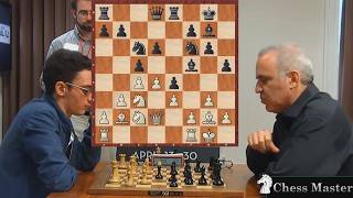 Kasparovs PERFECT ATTACK against the US champion Fabiano Caruana chess boardbattle [upl. by Nylekoorb]