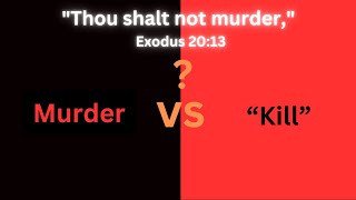 The Surprising Truth Why the Bible Says MURDER’ Instead of ‘KILL’ in the 10 Commandments [upl. by Margaretha374]