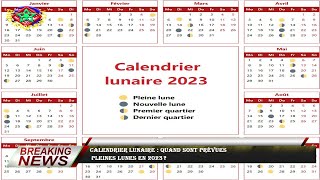 Calendrier lunaire  quand sont prévues pleines Lunes en 2023 [upl. by Lundquist]