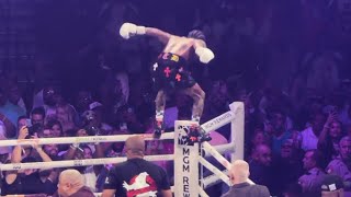 Gervonta Tank Davis celebrates the Knockout vs Frank Martin [upl. by Akered457]