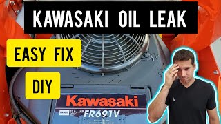 Kawasaki Oil Leak Lawn Mower Bad Oil Leak [upl. by Chemash469]