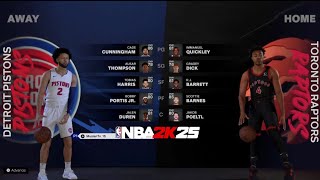 NBA 2K25 PS5  Pistons vs Raptors  InSeason Tournament  Full Gameplay  MyNBA [upl. by Vacla840]