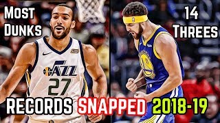 10 NBA Records BROKEN In The 201819 Season [upl. by Azriel]