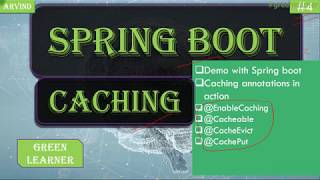 Demo Spring Boot Caching With Real Life Example  Spring Boot Caching tutorial  Green Learner [upl. by Noyart]