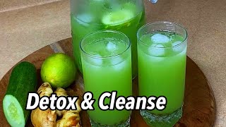 Cucumber Ginger amp Lime Juice Detox amp Cleanse 🥒reduce belly fat [upl. by Qahsi]