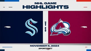 NHL Highlights  Kraken vs Avalanche  November 5 2024 [upl. by Ajani]