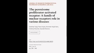 The peroxisome proliferatoractivated receptor A family of nuclear receptors role in  RTCLTV [upl. by Marris9]