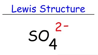 How To Draw The Lewis Structure of SO4 2 Sulfate Ion [upl. by Aicnetroh]