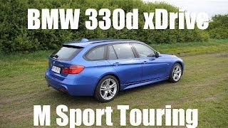 ENG 2014 BMW 3 Series Touring F31 estate  Test Drive and Review [upl. by Annaik]