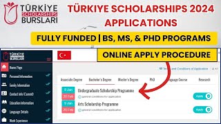 Online Application For Turkey Burslari Scholarship 2024  How To Apply Online For Turkey Burslari [upl. by Inohs]