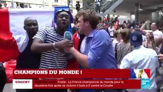 Réactions à Abidjan après la victoire des Bleus au MONDIAL2018 [upl. by Attikin]