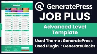 GeneratePress Theme Customization 2025  For Job Websites generatepressthemecustomization [upl. by Haelak997]