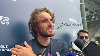 After a loss to Nishikori in Montreal Stefanos Tsitsipas has things to say about his fathercoach [upl. by Norman]