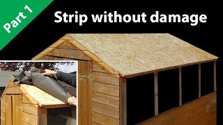 How to Felt a Shed Roof  Part 1 Strip Roof Felt amp Prep [upl. by Elag]