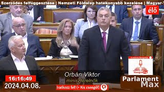 BOTRÁNY 🔴 Orbán Viktor Azonnali Kérdései ÉLŐ 20240408  ParlamentMax támogatja Hangosjoghu [upl. by Diva]