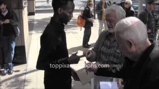 Barkhad Abdi  Signing Autographs at a Captain Phillips Premiere in NYC [upl. by Oludoet]