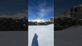 La paradisiaca conca del Belvedere di Canazei in aprile dolomitisuperski valdifassa skiing [upl. by Annairam]