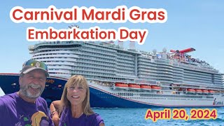 Carnival Mardi Gras Embarkation Day April 20 2024 [upl. by Hoppe]