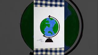 globe drawing art easyart viralshorts  please do like and subscribe🙏 [upl. by Elazaro286]