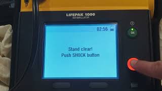 LIFEPAK 1000 Defibrillator Three button AED mode operation [upl. by Leiram84]