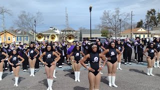 Pine Bluff HS vs Cain Ridge HS  Band Battle  The beginning 2024 quotTUCKSquot parade [upl. by Aihsatan]