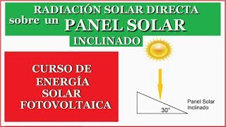 Radiación directa sobre un panel solar inclinado  Curso de Energía Solar Fotovoltaica  Video 16 [upl. by Yoshio]