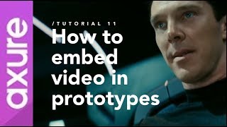 Axure RP tutorial for beginners 11 How to embed video in your prototypes [upl. by Lusar]