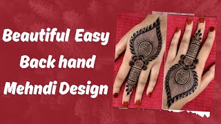 Easy stylish back hand mehndi design  Simple mehndi design  Back hand mehndi  mehndi  Mehndi [upl. by Leifeste]