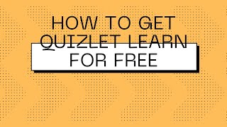 How to get Quizlet Learn Mode for FREE [upl. by Coridon]