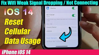 iPhone iOS 14 How to Reset Cellular Data Usage [upl. by Llezo849]