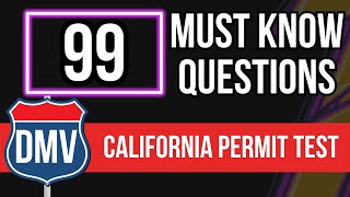 California DMV Permit Practice Test 2024 Real Written Exam 99 Must Know Questions [upl. by Nitsug]