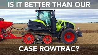 Claas Axion 960 TerraTrac Ploughing amp Cultivating in the UK [upl. by Howland]