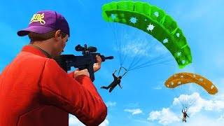 SNIPERS VS PARACHUTERS GTA 5 Funny Moments [upl. by Ninehc]