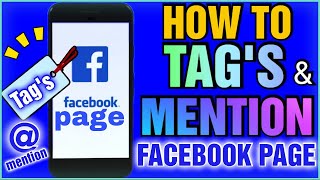 HOW TO TAG PAGE ON FACEBOOK  paano mag mention ng facebook page [upl. by Ingra]