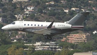 Embraer Praetor 600  Flexjet Europe  GFTFX  Landing at Cannes 4K [upl. by Lenzi]