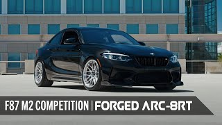 BMW F87 M2 Competition on Apex ARC8RT Forged Wheels in Brushed Clear [upl. by Clareta]