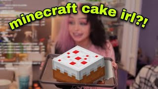 we baked the MINECRAFT cake in real life  thepizzawaffle shorts [upl. by Offen]