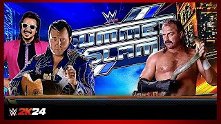 WWE 2K24  HONKYTONK MAN vs JAKE quotThe Snakequot ROBERTS [upl. by Rahsab]