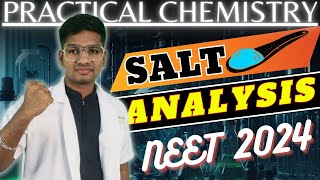 PRACTICAL CHEMISTRY  SALT ANALYSIS  NEW SYLLABUS  NEET 2024  ALL POSSIBLE QUESTIONS [upl. by Pratte]