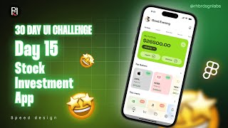 30 Days UI Challenge  Speed Figma Tutorial  Day 14 Investment and Finance App [upl. by Eerrahs759]