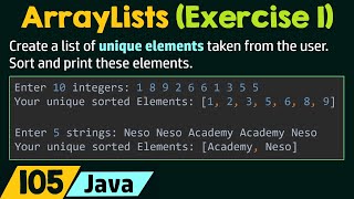 ArrayLists Exercise 1 [upl. by Taimi]