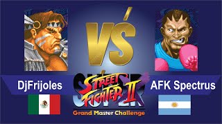 Super Street Fighter 2  DjFrijoles vs AFK Spectrus [upl. by Nwotna]