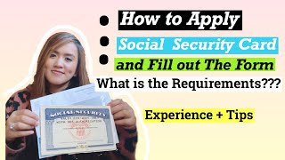 How to Apply Social Security Card and Fill out the Form  Requirements [upl. by Eibrab]