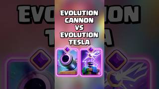 Evolution Cannon VS Evolution Tesla 🤔 clashroyale shorts [upl. by Chalmers463]