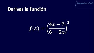 Derivadas por regla de la cadena Definición y ejemplo [upl. by Airtened]