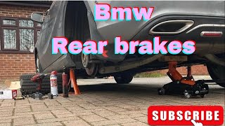 how to change bmw rear brakes bmw rear brake pads and rotors replacement [upl. by Latty761]