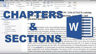 How to make chapters sections and subsections in word [upl. by Arahd]